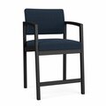Lesro Lenox Steel Hip Chair Metal Frame, Black, RF Blueberry Upholstery LS1161